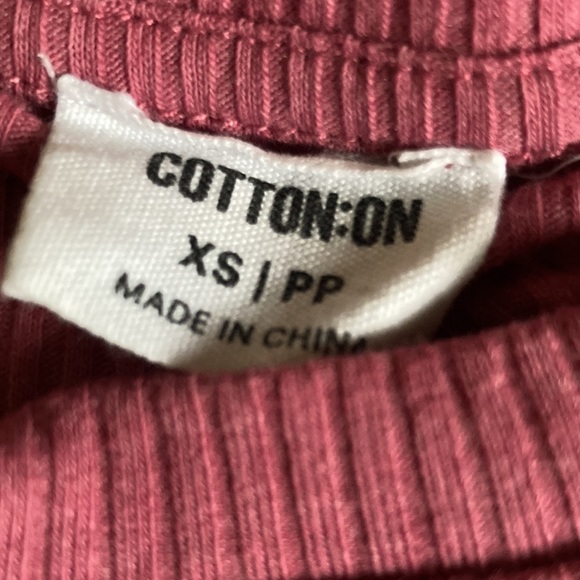 Cotton on ribbed raspberry pink body on dress - Picture 2 of 2